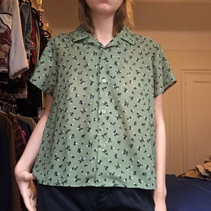 X Girl Short Sleeve Floral Shirt